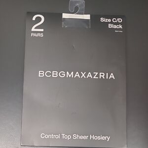BCBGMaxAzria Black Control Top Sheer Hosiery - Size C/D